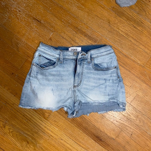 PINK Victoria's Secret Light Blue Jean Shorts - Picture 1 of 4